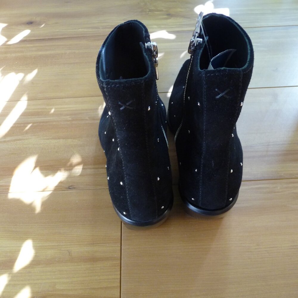 RAG & BONE JONI SUEDE STUDDED BLOCK HEEL WESTERN  ANKLE  ZIP BOOTIES SIZE 37 NEW - Picture 4 of 10
